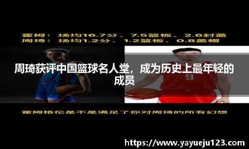 周琦获评中国篮球名人堂，成为历史上最年轻的成员